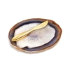 Anna New York Ita Agate Cheese Plate & Forma Spreader In Multi