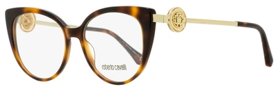 Roberto Cavalli Women's Oval Eyeglasses Rc5075 Mozzano 052 Havana/gold 51mm