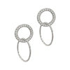 Adornia Drop Circle Earrings Silver In Silver