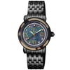 Gv2 Women's Marsala Tortoise Black Mother Of Pearl Dial Ip Black Bracelet Watch In Black