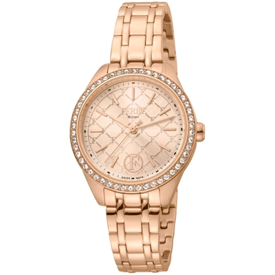 Ferre Milano Classic Quartz Rose Gold Dial Ladies Watch Fm1l116m0261 In Gold / Gold Tone / Rose / Rose Gold / Rose Gold Tone