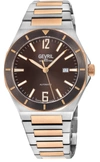 Gevril Men's High Line Automatic Watch Stainless Steel Case, Top Ring In Brown Sapphire Crystal, Two Toned In Multi