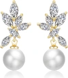 Liv Oliver Silver Marquise Crystal Earrings