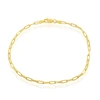 SIMONA STERLING SILVER 2.8MM PAPER CLIP ANKLET - GOLD PLATED