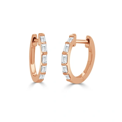 Sabrina Designs 14k Rose Gold 0.25 Ct. Tw. Diamond Huggie Earrings In Multi