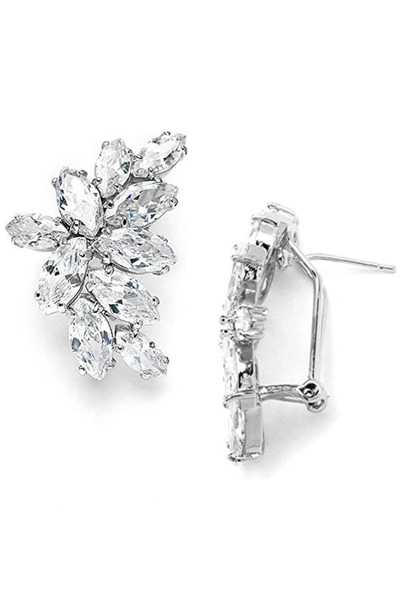 Liv Oliver Silver Marquise Crystal Earrings