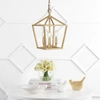 Jonathan Y Ojai 3-light Classic Modern Lantern Led Pendant In Gold