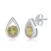 Simona Sterlia Silver Citrine Stud Earrings In Yellow