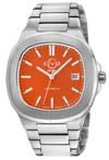 GV2 GV2 Automatic Men's Potente Orange Dial 316L Stainless Steel Bracelet Watch