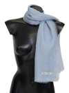 Missoni Light Blue Cashmere Unisex Neck Wrap Scarf In Grey