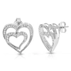 Vir Jewels 1/16 Cttw 10 Stones Round Lab Grown Diamond Dangle Earrings .925 Sterling Silver Prong Set 1/6 Inch In Silver