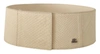 Gf Ferre' White Waxed Cotton Wide Fashion Belt In Beige
