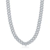 SIMONA STERLING SILVER 8MM MICRO PAVE MONACO CHAIN