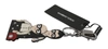 Dolce & Gabbana Leather Dominico Stefano #dgfamily Logo Badge Keychain In Black