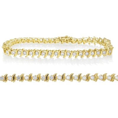 Vir Jewels 1.50 Cttw Si2-i1 Igi Certified Diamond Bracelet 10k Yellow Gold S-link 7 Inch In White