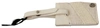 Gf Ferre' Luggage Tag Branded Leather Patterned Keychain In White