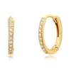 PAIGE NOVICK 14K YELLOW GOLD HINGED POST EARRING HOOPS WITH DIAMONDS