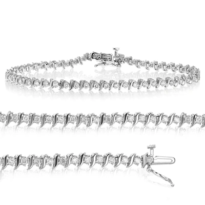 Vir Jewels 1.50 Cttw Si2-i1 Igi Certified Diamond Bracelet 10k White Gold S-link 7 Inch In Silver