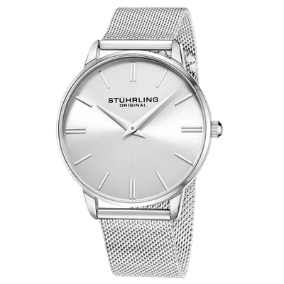 Stuhrling Original Quartz 42mm In Silver