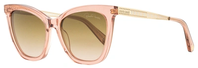 Roberto Cavalli Women's Cateye Sunglasses Rc1112 72f Transparent Rose/gold 55mm In Green