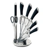 BERLINGER HAUS 8-PIECE KNIFE SET W/ ACRYLIC STAND BLACK COLLECTION