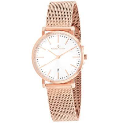 Christian Van Sant Paradigm Quartz Silver Dial Ladies Watch Cv4222 In Gold Tone / Rose / Rose Gold Tone / Silver
