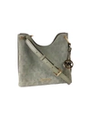 MICHAEL KORS JOAN LARGE PERFORATED SUEDE LEATHER SLOUCHY MESSENGER HANDBAG