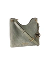 Michael Kors Joan Large Perforated Suede Leather Slouchy Messenger Handbag In Green