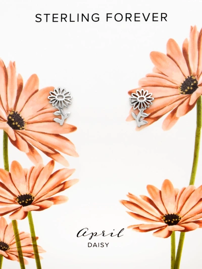 Sterling Forever Sterling Silver Birth Flower Earring Studs - April