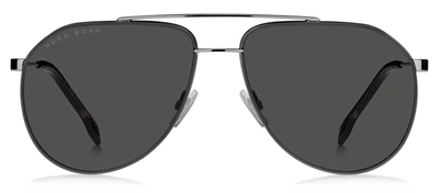 Hugo Boss Boss 1326/s Ir 031z Aviator Sunglasses In Black