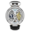 Stuhrling Original Emperor's Grand Dt 3920 Automatic 46mm Skeleton In Silver
