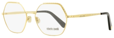 Roberto Cavalli Women's Hexagonal Eyeglasses Rc5104 030 Gold/black 54mm