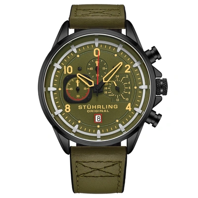 Stuhrling Original 930 Quartz 45mm Aviator In Multi