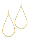 Sterling Forever Hammered Teardrop Dangle Earring-rose Gold In White