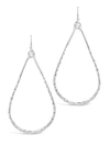 Sterling Forever Hammered Teardrop Dangle Earring-rose Gold In Silver