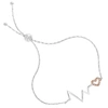 Vir Jewels 1/10 Cttw Diamond Bracelet Rose Gold Plated Over .925 Sterling Silver Heartbeat In Gold