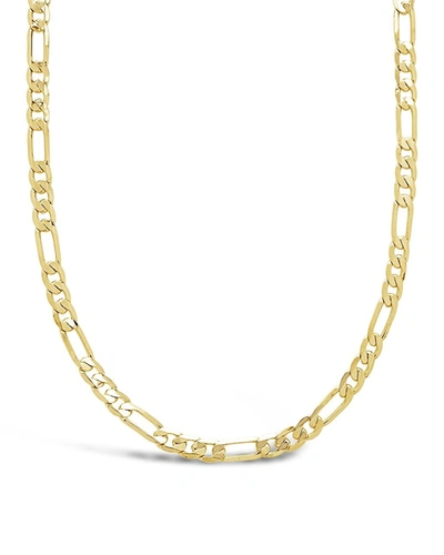 Sterling Forever Figaro Chain Necklace-gold