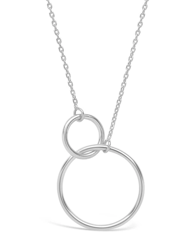 Sterling Forever Silver Interlocking Circle Pendant Necklace