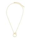 Sterling Forever Sterling Silver Interlocking Open Circle Pendant-gold In White