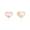 THE LOVERY LARGE MOTHER OF PEARL HEART STUD EARRINGS