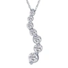 Pompeii3 1 1/2ct Real Diamond Journey Pendant 14k White Gold New In Silver