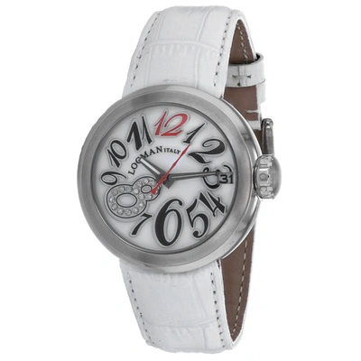 Locman Classic Quartz White Dial Ladies Watch 340cmopbkdnwh In Black / Mop / White