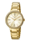 FERRE MILANO WOMEN'S GOLD DIAL STAINLESS STEEL WATCH