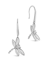 Sterling Forever Sterling Silver Cz Dragonfly Dangle Earrings