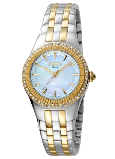 Ferre Milano Women's Light Blue Dial Stainless Steel Watch In Multi