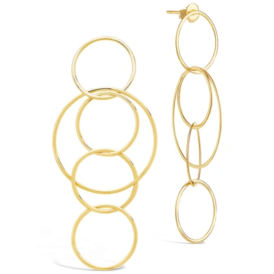 Sterling Forever 14k Rose Gold Plated Linked Hoops