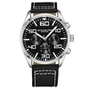 Stuhrling Original 4001 Quartz 42mm Aviator In Silver