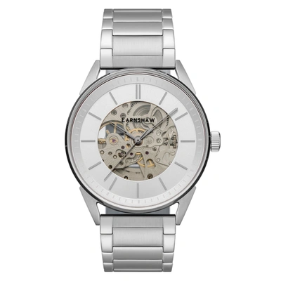 Thomas Earnshaw Men's Bayshore Skeleton 42mm Automatic Watch In Silver