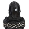 DOLCE & GABBANA Dolce & Gabbana Knitted Wool Crystal Beaded Hood Scarf Men's Hat