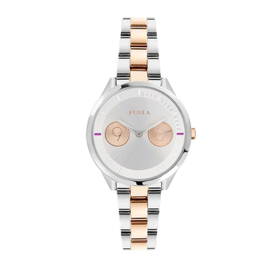 Furla Women's Metropolis Silver Dial Stainless Steel Watch In White